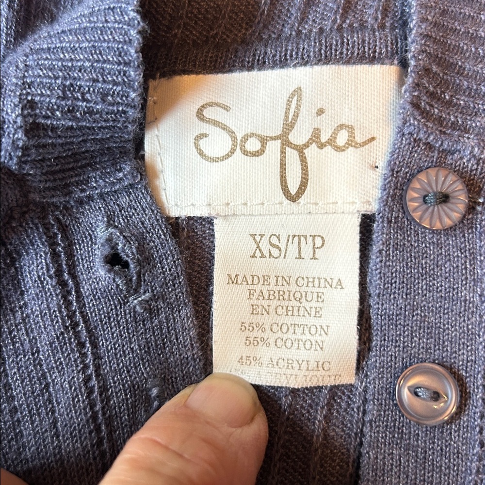 Blue Hooded Cardigan - Picture 2 of 3